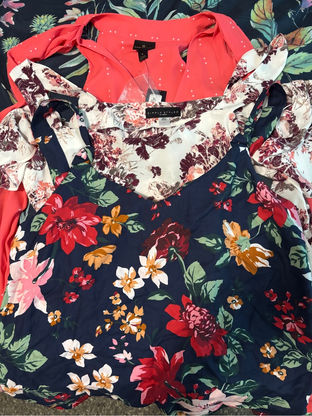 Simply Styled, Old Navy, & Worthington, Floral Blouses